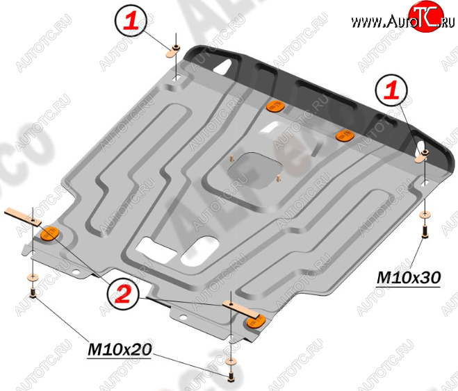 14 799 р. Защита картера двигателя и КПП Alfeco  Chevrolet Lacetti ( седан,  универсал,  хэтчбек) (2002-2013) (Алюминий 4 мм)  с доставкой в г. Екатеринбург