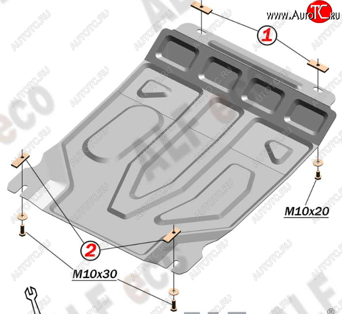 10 499 р. Защита картера двигателя и КПП Alfeco  Chevrolet Lanos  T100 (2002-2017) седан (Алюминий 4 мм)  с доставкой в г. Екатеринбург