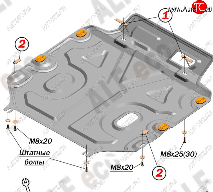 14 699 р. Защита картера двигателя и КПП Alfeco  Chevrolet Captiva (2011-2016) 1-ый рестайлинг, 2-ой рестайлинг (Алюминий 4 мм)  с доставкой в г. Екатеринбург