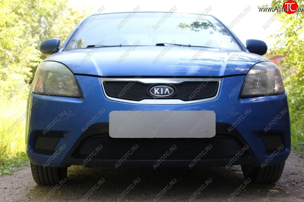 2 969 р.      Защита радиатора KIA RIO 2009-2011 black верх  KIA Rio  2 JB (2009-2011) рестайлинг седан, рестайлинг, хэтчбэк 5 дв. (черная)  с доставкой в г. Екатеринбург