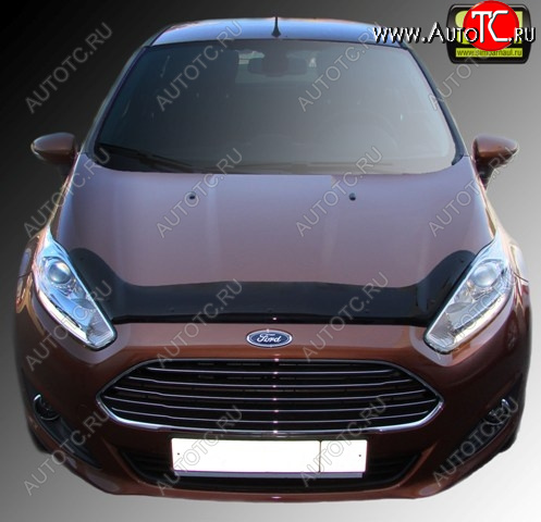 2 879 р. Дефлектор капота SIM Ford Fiesta 6 седан рестайлинг (2012-2019)  с доставкой в г. Екатеринбург