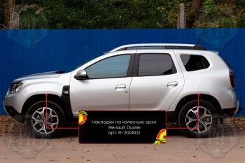 4 799 р. Накладки на колесные арки Вариант 2 Русская Артель  Renault Duster  HM (2020-2024) (Поверхность текстурная)  с доставкой в г. Екатеринбург. Увеличить фотографию 1