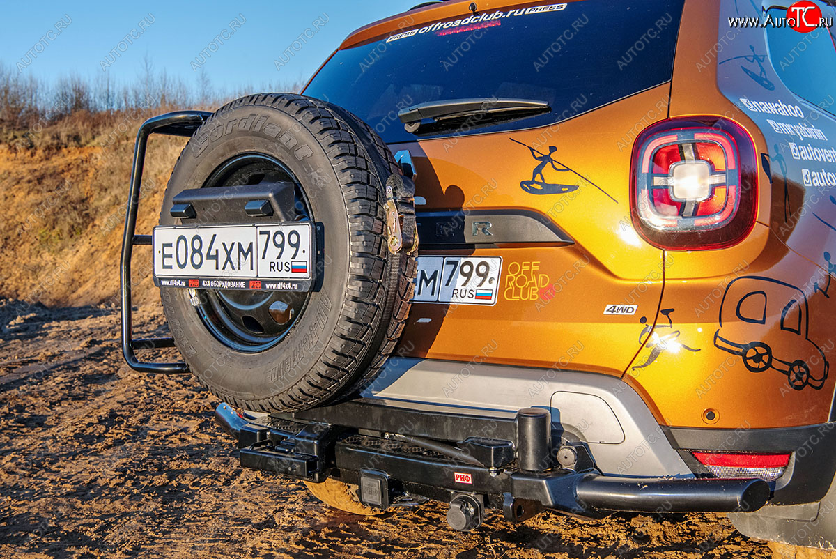 67 999 р. Бампер силовой задний РИФ  Renault Duster  HM (2020-2024) (С квадратом под фаркоп, калиткой и подсветкой номера)  с доставкой в г. Екатеринбург