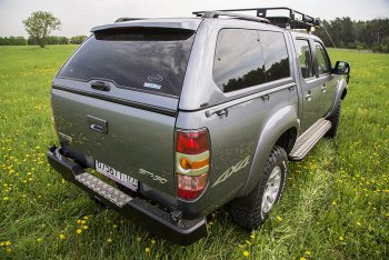 33 999 р. Бампер задний силовой РИФ Ford Ranger (2006-2009) (С квадратом под фаркоп)  с доставкой в г. Екатеринбург. Увеличить фотографию 2