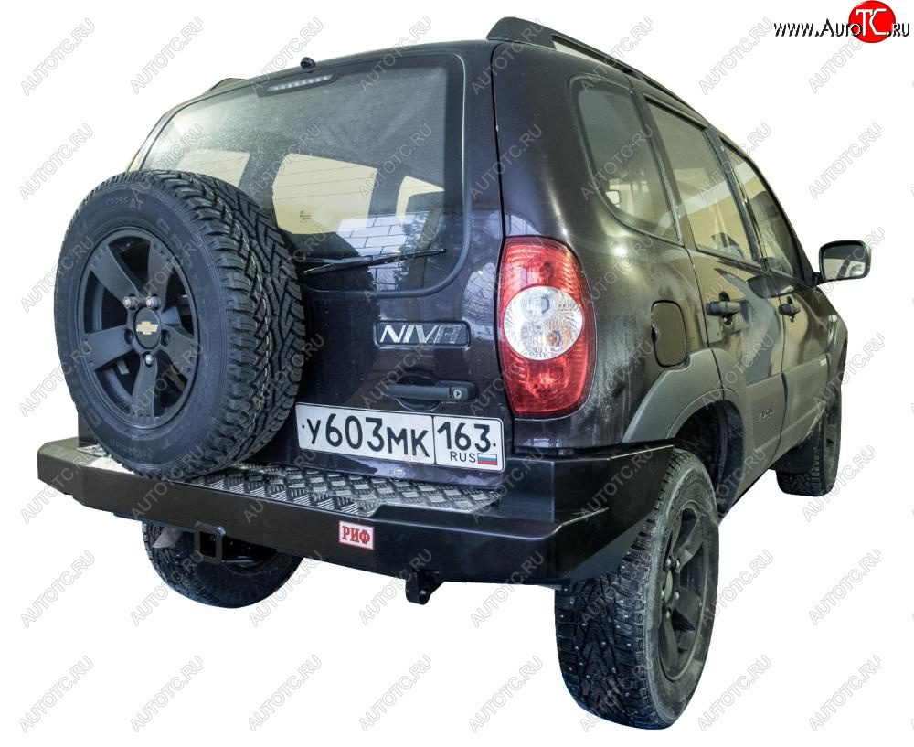 41 999 р. Бампер задний силовой РИФ Chevrolet Niva 2123 дорестайлинг (2002-2008) (С квадратом под фаркоп)  с доставкой в г. Екатеринбург