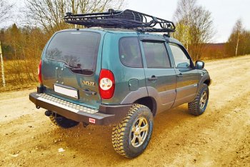 41 999 р. Бампер задний силовой РИФ Chevrolet Niva 2123 дорестайлинг (2002-2008) (С квадратом под фаркоп)  с доставкой в г. Екатеринбург. Увеличить фотографию 4