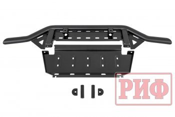 38 999 р. Бампер передний силовой РИФ Mitsubishi Pajero 4 V80 дорестайлинг (2006-2011) (Под площадку для лебёдки RIFPJR-30000 с защитой радиатора)  с доставкой в г. Екатеринбург. Увеличить фотографию 9