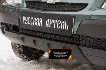 1 049 р. Защитная сетка решетки переднего бампера Русская Артель Chevrolet Niva 2123 рестайлинг (2009-2020) (Поверхность текстурная)  с доставкой в г. Екатеринбург. Увеличить фотографию 3