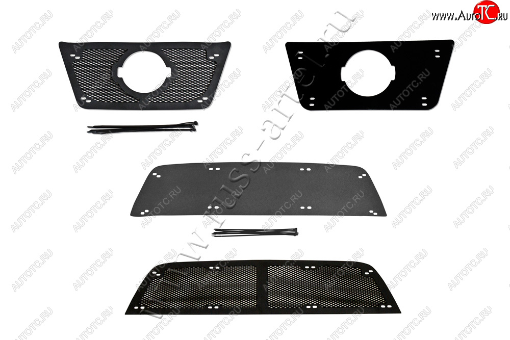 5 299 р. Комплект сетка и зимняя заглушка решетки радиатора и переднего бампера Русская Артель  Nissan Terrano  D10 (2013-2016) дорестайлинг (Поверхность текстурная)  с доставкой в г. Екатеринбург