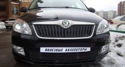 1 469 р. Сетка на бампер (рестайлинг) Russtal (черная) Skoda Fabia Mk2 хэтчбэк дорестайлинг (2007-2010)  с доставкой в г. Екатеринбург. Увеличить фотографию 3