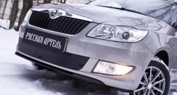 1 199 р. Зимняя заглушка решетки переднего бампера РА Skoda Fabia Mk2 универсал рестайлинг (2010-2014)  с доставкой в г. Екатеринбург. Увеличить фотографию 1