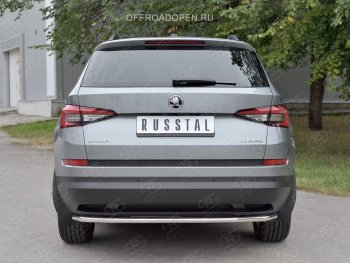 17 499 р. Защита заднего бампера (Ø42 мм, нержавейка) SLITKOFF Skoda Kodiaq NU7 дорестайлинг (2017-2021)  с доставкой в г. Екатеринбург. Увеличить фотографию 2