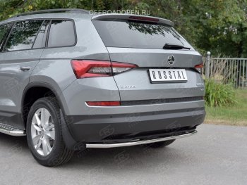 17 499 р. Защита заднего бампера (Ø42 мм, нержавейка) SLITKOFF Skoda Kodiaq NU7 дорестайлинг (2017-2021)  с доставкой в г. Екатеринбург. Увеличить фотографию 3