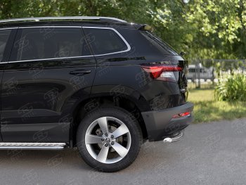 15 249 р. Защита заднего бампера (Ø63 мм, нержавейка) SLITKOFF Skoda Kodiaq NU7 дорестайлинг (2017-2021)  с доставкой в г. Екатеринбург. Увеличить фотографию 3