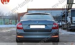 4 649 р. Козырёк на заднее стекло RS  Skoda Octavia  A7 (2012-2017) дорестайлинг лифтбэк (Неокрашенный)  с доставкой в г. Екатеринбург. Увеличить фотографию 3