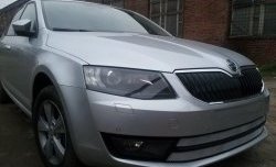 2 699 р. Сетка (для комплектации Ambition, Elegance) на бампер Russtal (хром)  Skoda Octavia  A7 (2012-2017) дорестайлинг лифтбэк, дорестайлинг универсал  с доставкой в г. Екатеринбург. Увеличить фотографию 3