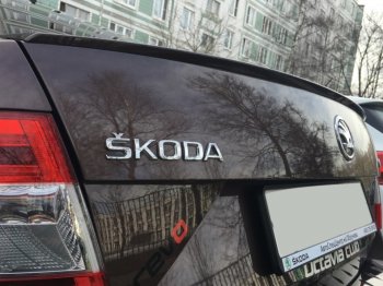 3 399 р. Лип спойлер АВТОКРАТ  Skoda Octavia  A7 (2012-2020) дорестайлинг лифтбэк, рестайлинг лифтбэк (Неокрашенный)  с доставкой в г. Екатеринбург. Увеличить фотографию 4