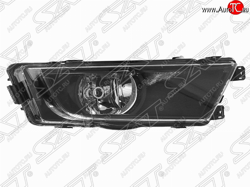 1 599 р. Правая противотуманная фара SAT (черная)  Skoda Octavia  A7 (2012-2017) дорестайлинг лифтбэк, дорестайлинг универсал  с доставкой в г. Екатеринбург