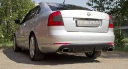 3 369 р. Диффузор заднего бампера RA  Skoda Octavia  A5 (2008-2013) лифтбэк рестайлинг, рестайлинг универсал (Поверхность глянец (под окраску), Неокрашенная)  с доставкой в г. Екатеринбург. Увеличить фотографию 1