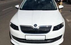 5 999 р. Накладка на передний бампер CT Skoda Octavia A7 дорестайлинг универсал (2012-2017) (Неокрашенная)  с доставкой в г. Екатеринбург. Увеличить фотографию 2