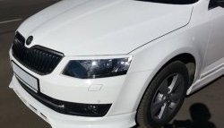 5 999 р. Накладка на передний бампер CT Skoda Octavia A7 дорестайлинг универсал (2012-2017) (Неокрашенная)  с доставкой в г. Екатеринбург. Увеличить фотографию 3