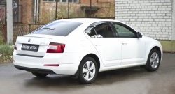 1 299 р. Защитная накладка на задний бампер RA Skoda Octavia A7 дорестайлинг универсал (2012-2017)  с доставкой в г. Екатеринбург. Увеличить фотографию 2