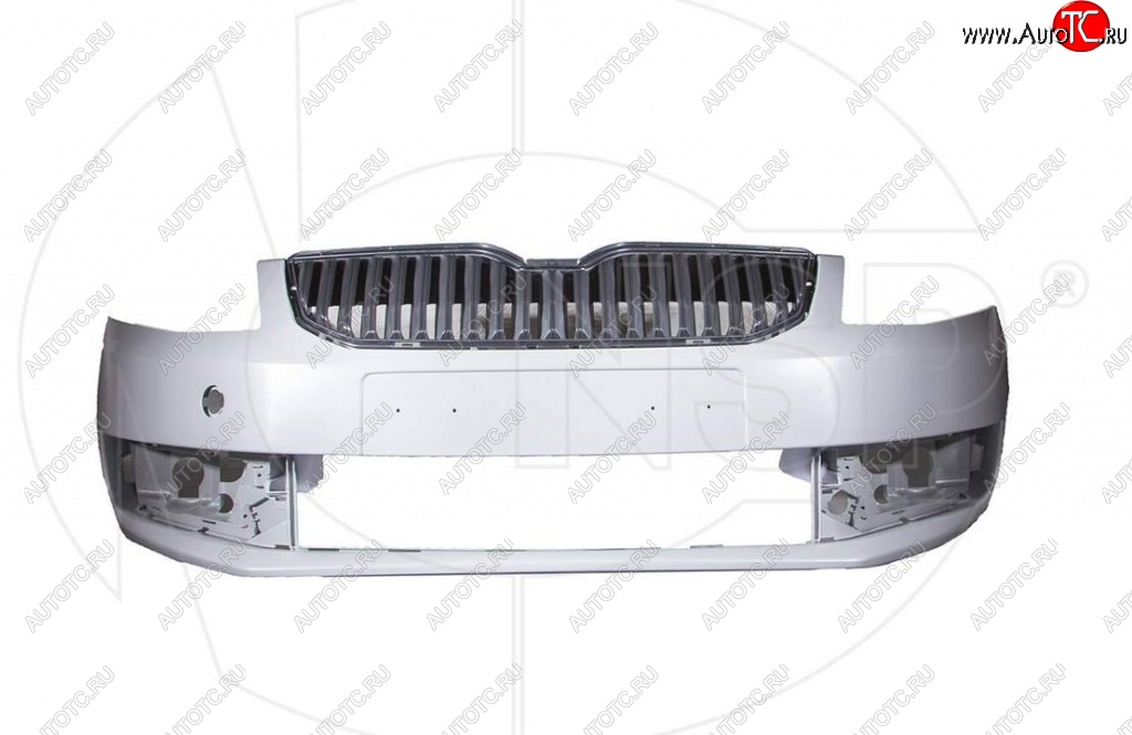 7 949 р. Передний бампер NSP (с решеткой радиатора) Skoda Octavia A7 дорестайлинг лифтбэк (2012-2017) (Неокрашенный)  с доставкой в г. Екатеринбург