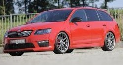 6 999 р. Пороги накладки R-Style Skoda Octavia A7 дорестайлинг лифтбэк (2012-2017) (Неокрашенные)  с доставкой в г. Екатеринбург. Увеличить фотографию 4