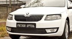 819 р. Реснички на фары RA Skoda Octavia A7 дорестайлинг лифтбэк (2012-2017) (Неокрашенные)  с доставкой в г. Екатеринбург. Увеличить фотографию 3