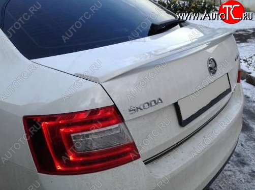 3 699 р. Лип спойлер RS Style Skoda Octavia A7 рестайлинг лифтбэк (2016-2020) (Неокрашенный)  с доставкой в г. Екатеринбург