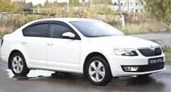 979 р. Зимняя заглушка решетки переднего бампера РА Skoda Octavia A7 дорестайлинг универсал (2012-2017)  с доставкой в г. Екатеринбург. Увеличить фотографию 3