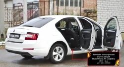 2 299 р. Накладки на порожки автомобиля RA Skoda Octavia A7 дорестайлинг универсал (2012-2017) (Комплект (4 шт.))  с доставкой в г. Екатеринбург. Увеличить фотографию 3