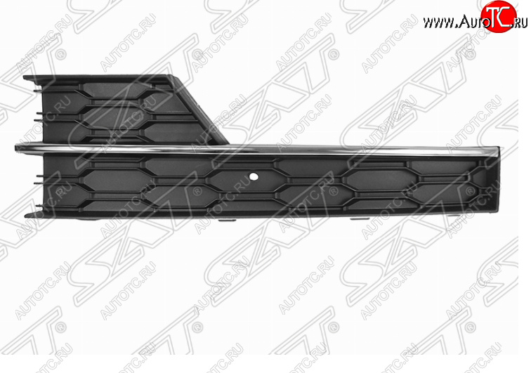 899 р. Левая решетка в передний бампер SAT (под ПТФ и хром молдинг) Skoda Octavia A7 рестайлинг универсал (2016-2020)  с доставкой в г. Екатеринбург