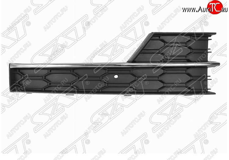 899 р. Правая решетка в передний бампер SAT (под ПТФ и хром молдинг) Skoda Octavia A7 рестайлинг универсал (2016-2020)  с доставкой в г. Екатеринбург