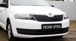 579 р. Реснички на фары RA Skoda Rapid NH3 дорестайлинг лифтбэк (2012-2017) (Неокрашенные)  с доставкой в г. Екатеринбург. Увеличить фотографию 4