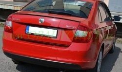 3 499 р. Лип спойлер CT Skoda Rapid NH3 дорестайлинг лифтбэк (2012-2017) (Неокрашенный)  с доставкой в г. Екатеринбург. Увеличить фотографию 3