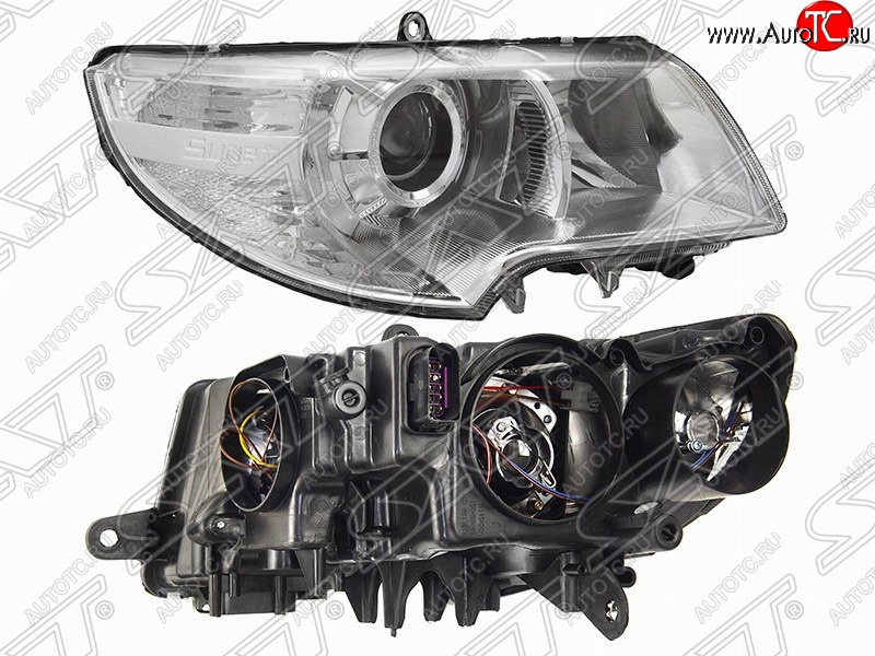 6 249 р. Правая фара передняя SAT Skoda Superb B6 (3T5) универсал доресталийнг (2009-2013)  с доставкой в г. Екатеринбург