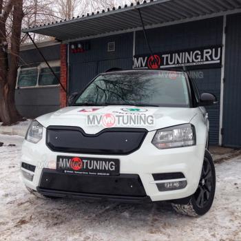 2 999 р. Заглушка решетки радиатора MV-Tuning (комплектация City и MONTE CARLO)  Skoda Yeti (2013-2018) (Поверхность текстурная)  с доставкой в г. Екатеринбург. Увеличить фотографию 1