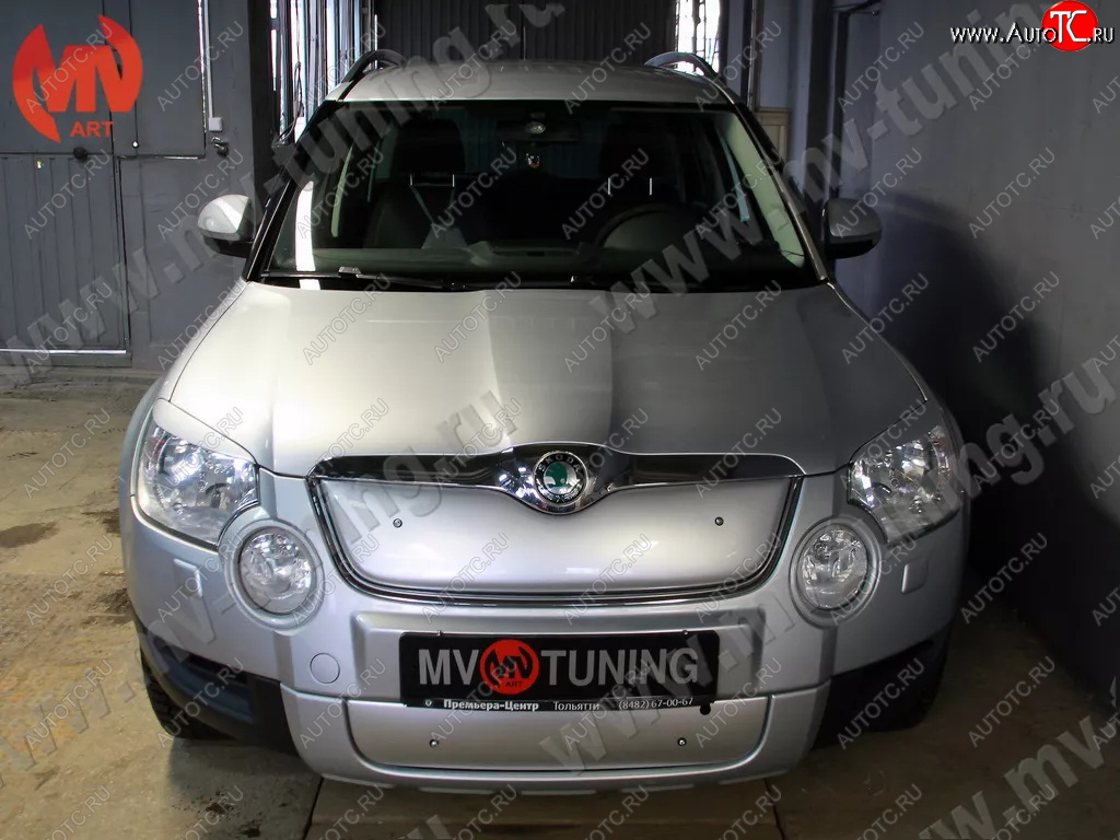 4 999 р. Зимние заглушки (верхняя и нижняя) MV-Tuning Skoda Yeti (2009-2013) (Неокрашенная)  с доставкой в г. Екатеринбург