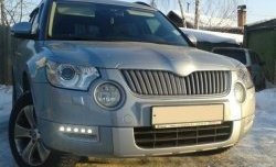 1 249 р. Реснички на фары CT Skoda Yeti (2009-2013) (Неокрашенные)  с доставкой в г. Екатеринбург. Увеличить фотографию 2