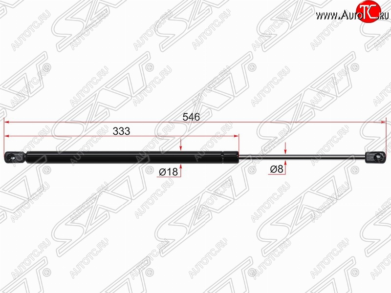 669 р. Газовый упор крышки багажника SAT  Skoda Yeti (2009-2013)  с доставкой в г. Екатеринбург