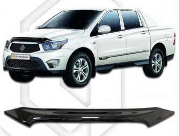 Дефлектор капота CA-Plastiс SSANGYONG (Ссан) Actyon Sport (Актион) (2012-2024)