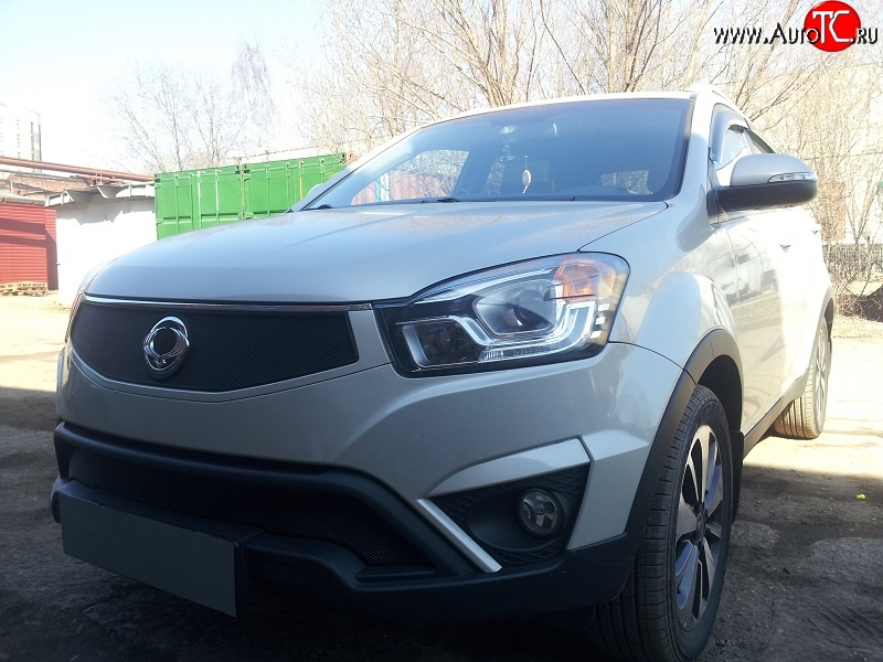 2 099 р. Нижняя сетка на бампер Russtal (черная) SSANGYONG Actyon рестайлинг (2013-2021)  с доставкой в г. Екатеринбург