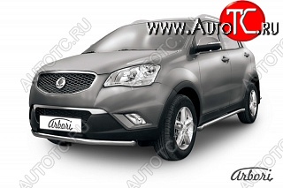 11 609 р. Защита переднего бампера Arbori SSANGYONG Actyon дорестайлинг (2010-2013)  с доставкой в г. Екатеринбург