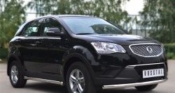 14 849 р. Защита порогов из круглой трубы диаметром 63 мм Russtal  SSANGYONG Actyon (2010-2013) дорестайлинг (Защита порогов с со скосами на торцах (вариант 1))  с доставкой в г. Екатеринбург. Увеличить фотографию 10