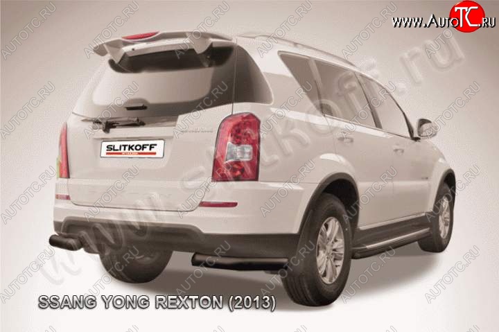 7 999 р. Уголки d76 SSANGYONG Rexton Y290 (2012-2017) (Цвет: серебристый)  с доставкой в г. Екатеринбург