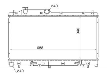 Радиатор двигателя SAT Subaru Exiga (2008-2015)