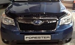 2 799 р. Дефлектор капота NovLine-Autofamily Subaru Forester SJ дорестайлинг (2012-2016)  с доставкой в г. Екатеринбург. Увеличить фотографию 1