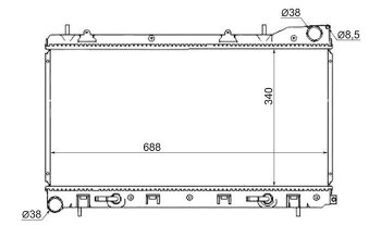 Радиатор двигателя SAT Subaru Forester SF рестайлинг (2000-2002)