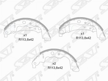 Колодки тормозные задние SAT Subaru Impreza GD седан дорестайлинг (2000-2002)